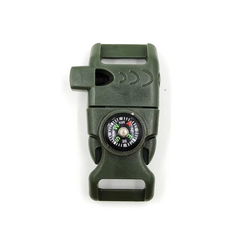 

Outdoor Survival Paracord Buckle with Flint & Whistle
