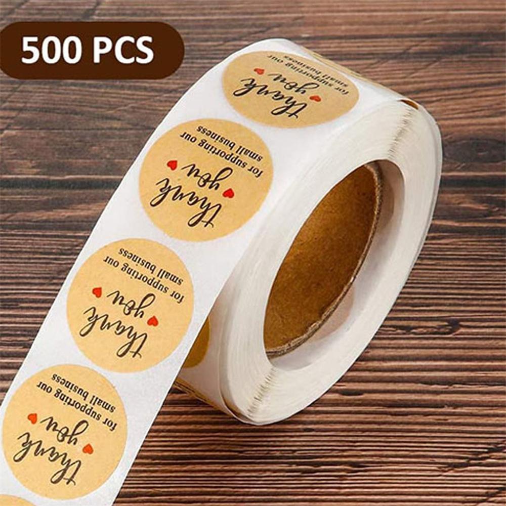 500pcs Roll Thank You Stickers Labels Stamps Round Floral Multicolor Envelopes Cute Closure Wedding Decoration Gift Seal Sticker