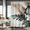 Elegant Watercolor Tropical Leaves Waterproof Shower Curtain – Perfect for Adding a Luxurious and Nature-Inspired Touch