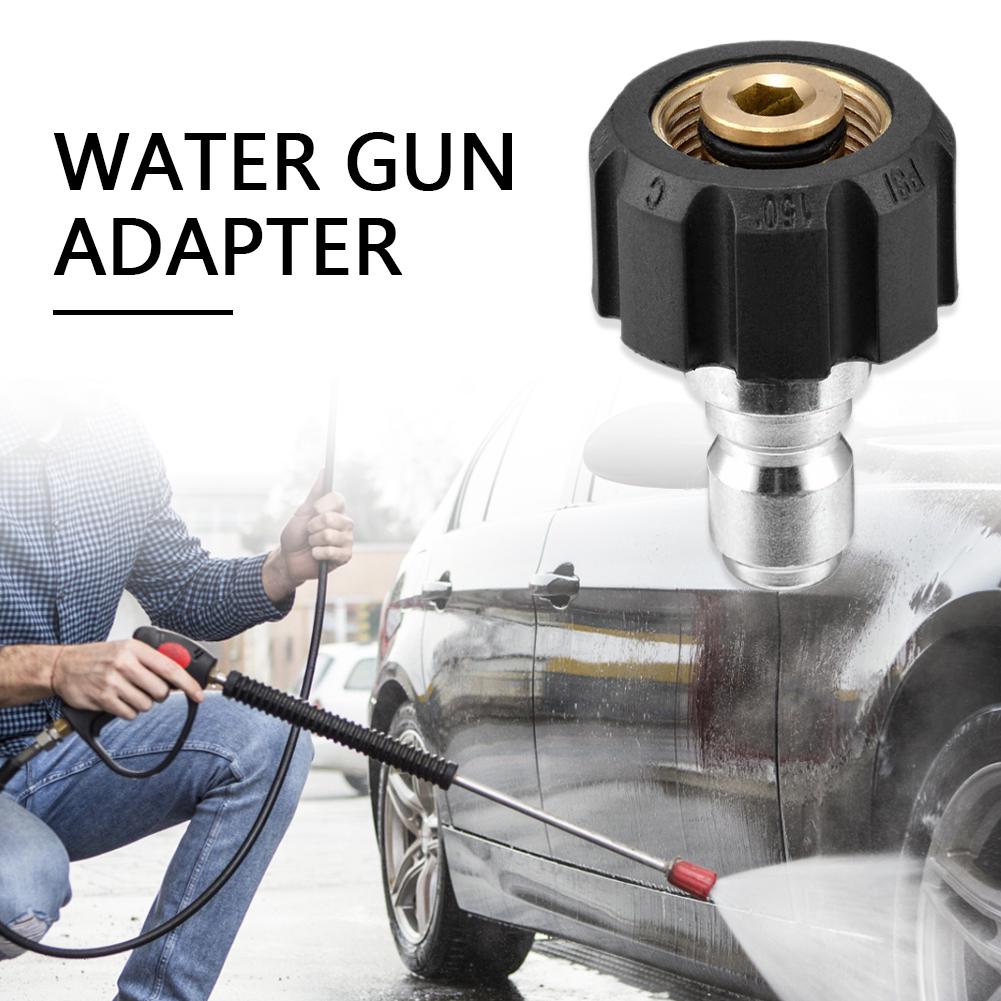 Metal Car Wash Lance Connector 1/4 3/8 QD Male To M22 14mm 15mm Female Connector Adapter for Pressure Washer
