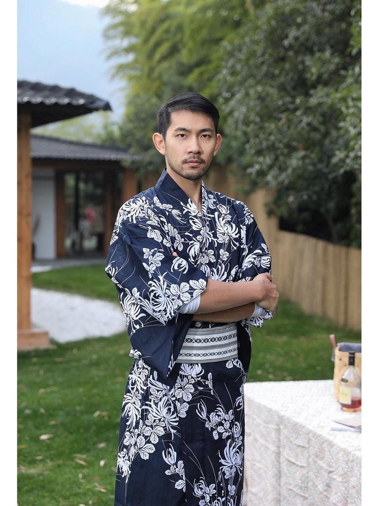 Pánské tradiční japonské kimono - Nežehlivé, Ideální na cestování a fotografování