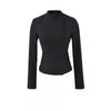 Womens Semi-Turtleneck Light Workwear Jacket Solid Color Office Casual Top