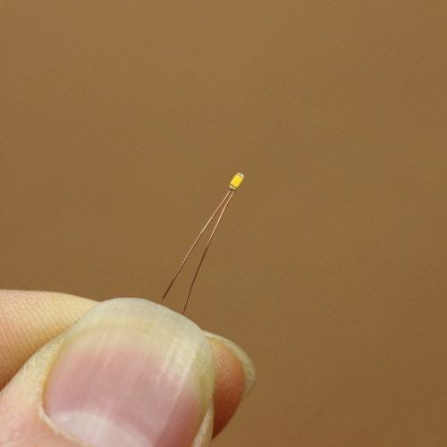 Miniature SMD 0603 Chip LEDs, White, 20-Pack, with 0.1mm Copper Wire, for Model Trains, Railways, Buildings, and Dioramas