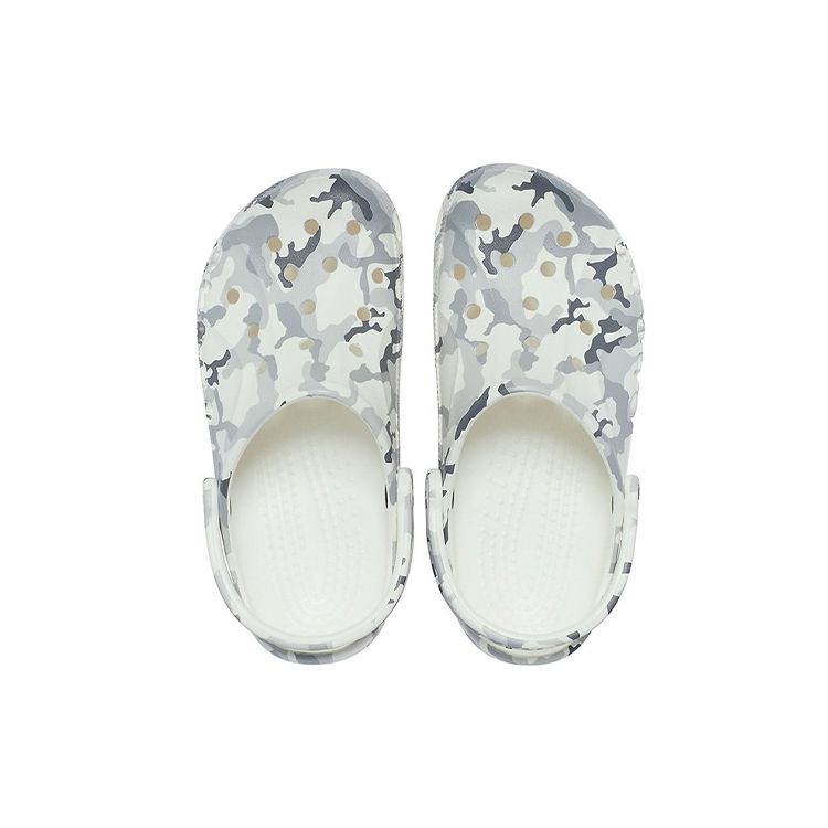 Crocs EVA Non-Slip Durable Sports Sandals Unisex Sandals Gray White 206230-1D3