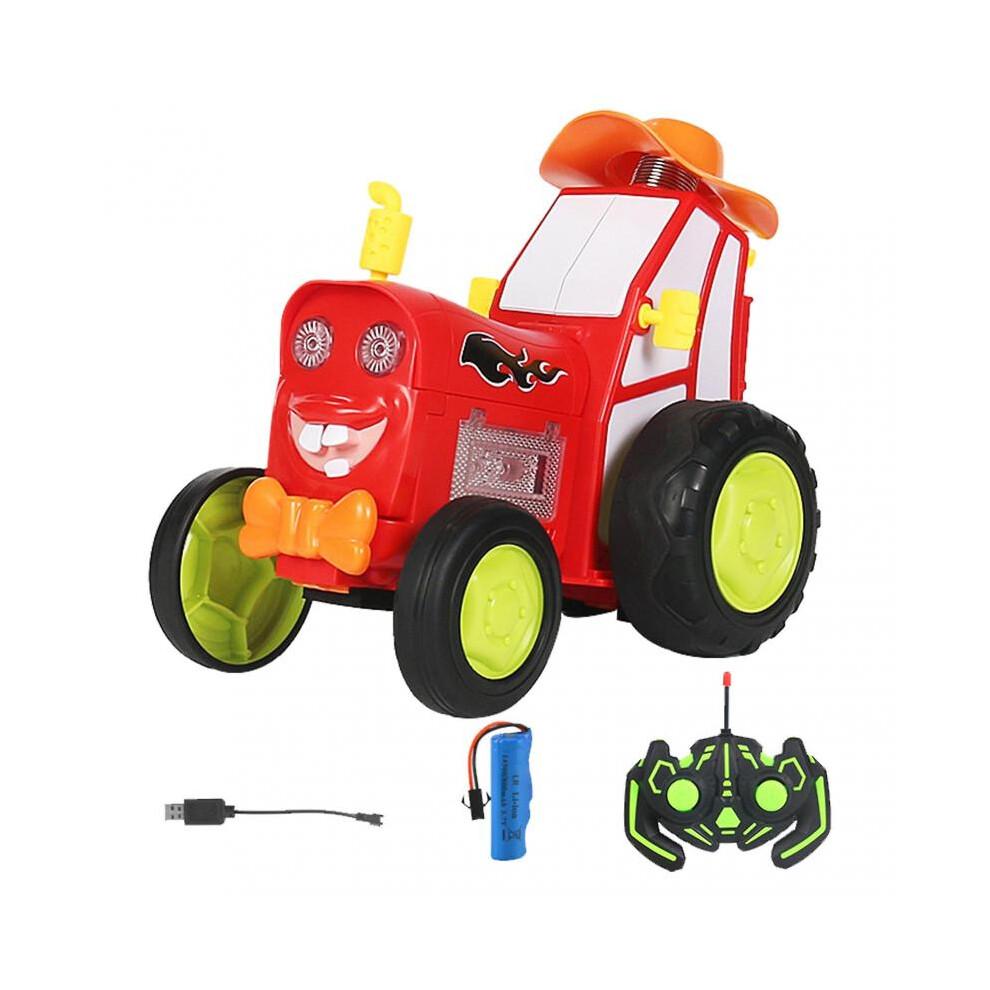 (Red) Remote Control Jumping Stunt Car Toy for Kids Durable High Speed Racing Car Toys for Outdoor Indoor Home