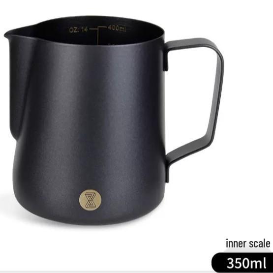 Thickened 304 Stainless Steel Latte Art Pitcher with Pointed Spout for Professional Milk Frothing.