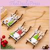 Holiday Wooden Santa Sleigh Hangings With Vintage European Style For Christmas Tree Decor