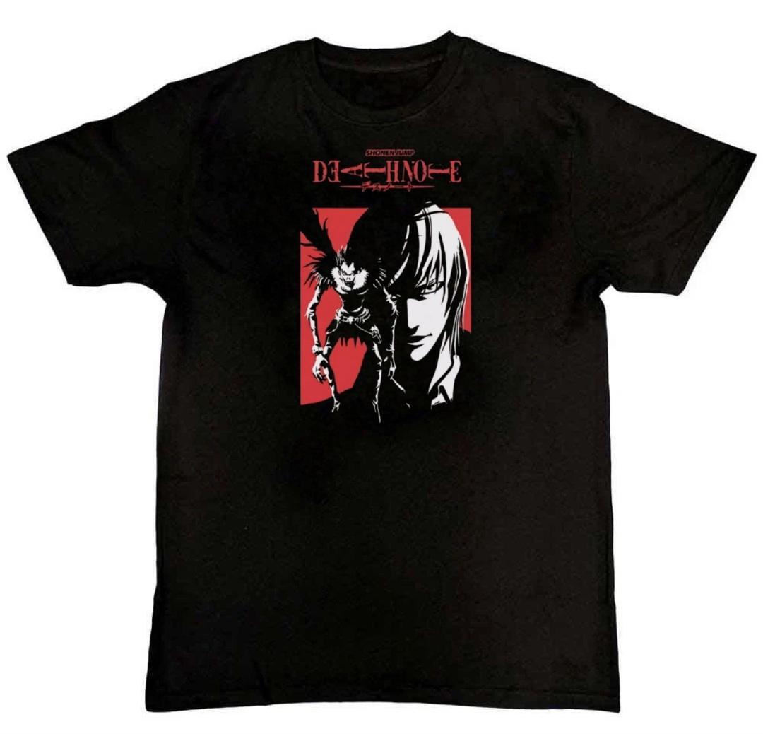 Death Note Light and L T-Shirt - Anime Thriller Mens T-Shirt XL