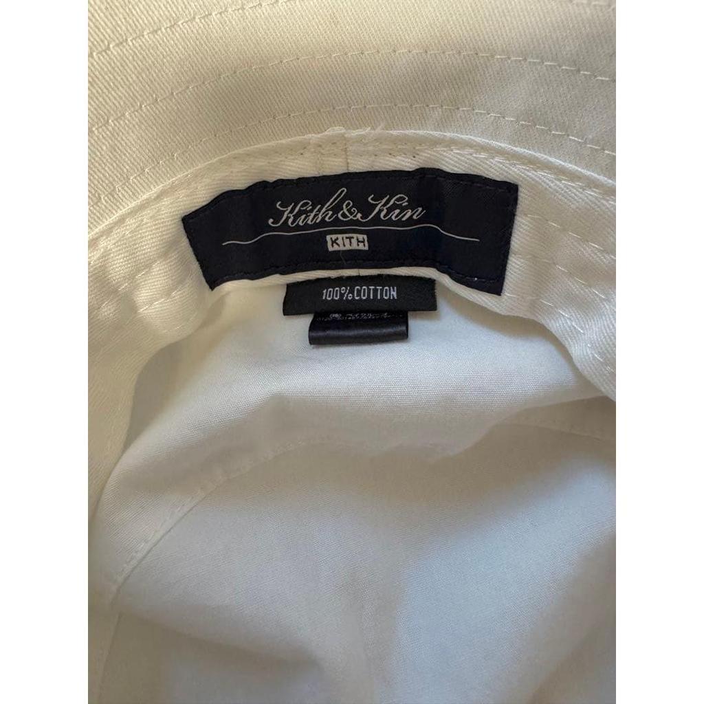 Used Kith bucket hat white 100% cotton