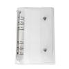 Binder Covers A6/A7 6-Ring Clear PVC Notebook Loose Leaf Binder Cover Loose Leaf Folder for Document Photo Ticket Expense Budget