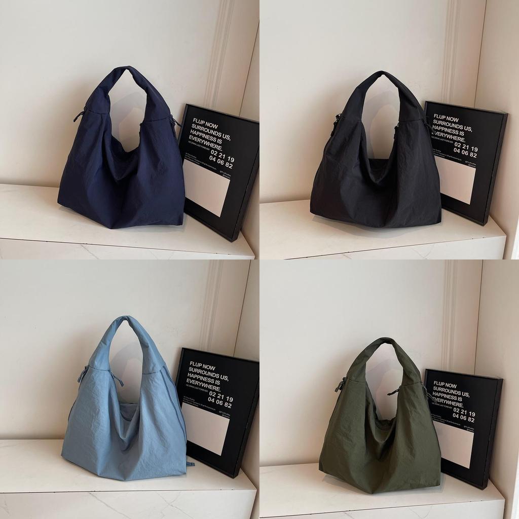 Nylon Casual Shoulder Bag With Zipper Closure For Daily Use