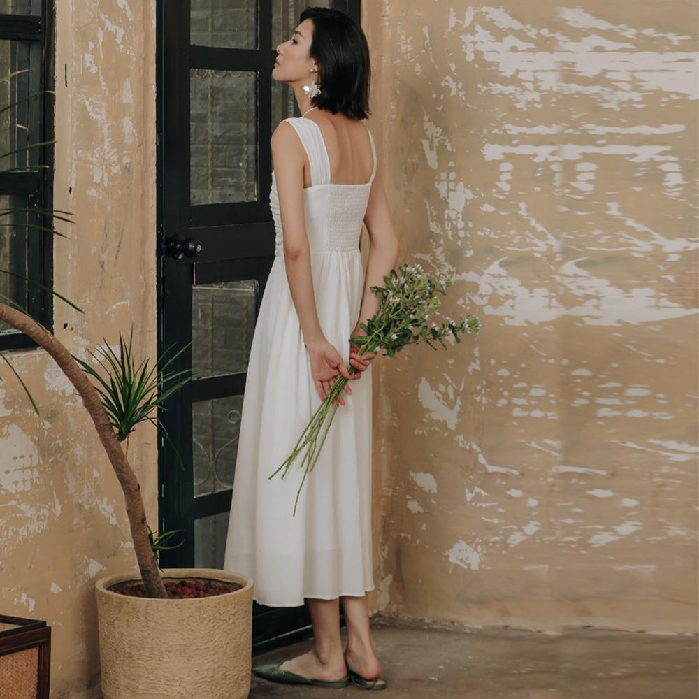 Laengsseon Ls_Elegant Shirring Long Dress