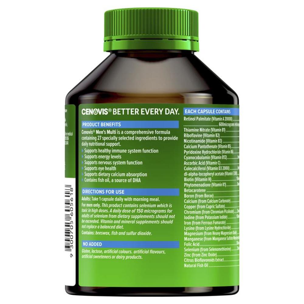 Cenovis Once Daily Mens Multivitamins & Minerals 100 Capsules Value 2ea