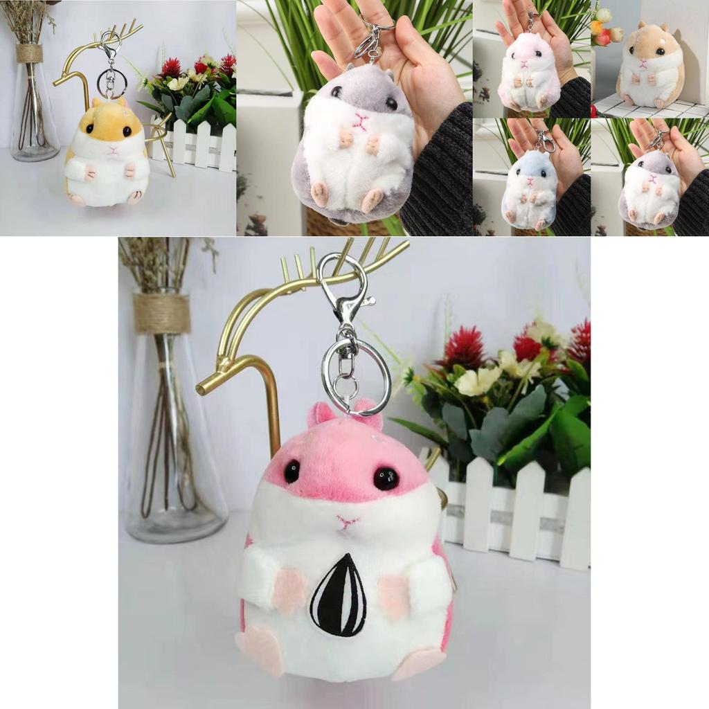Adorable Creative Hamster Plush Keychain Toy For Cute Animal Lovers 11cm