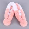 Soft Plush Snood Scarves Women Warm Furry Scarves Thickened Faux Rabbit Fur Scarves Plush Cross Collar Scarf Elegant Warm Collar
