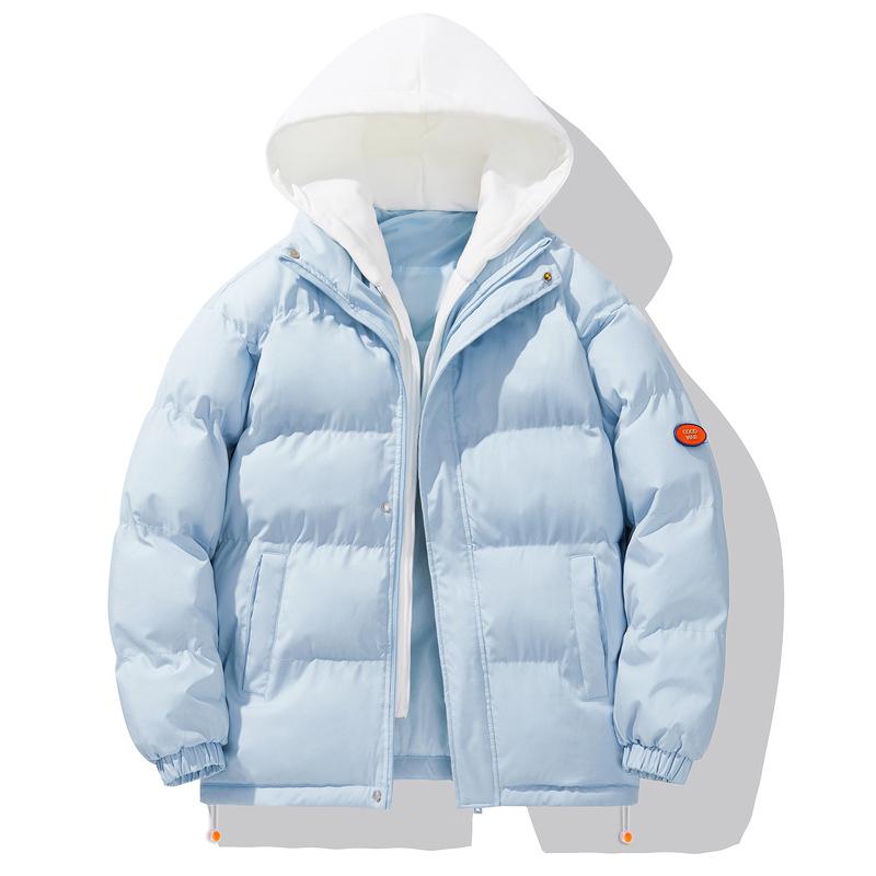 Men's Two-Piece Hooded Winter Jacket: Multi-Color, Thick Padded, Warm, Couple Style.