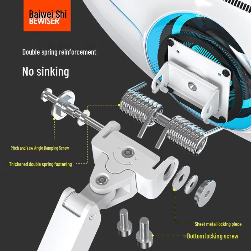 BEWISER Wall-Mounted Dual Monitor Arm for 49-57 Inch Displays