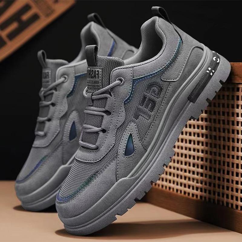 

Shoes Men s Martin Boots Summer 2024 New Casual Leather Shoes Men s Low Top Retro Sports Tooling Desert Short Boots 44 сірий колір