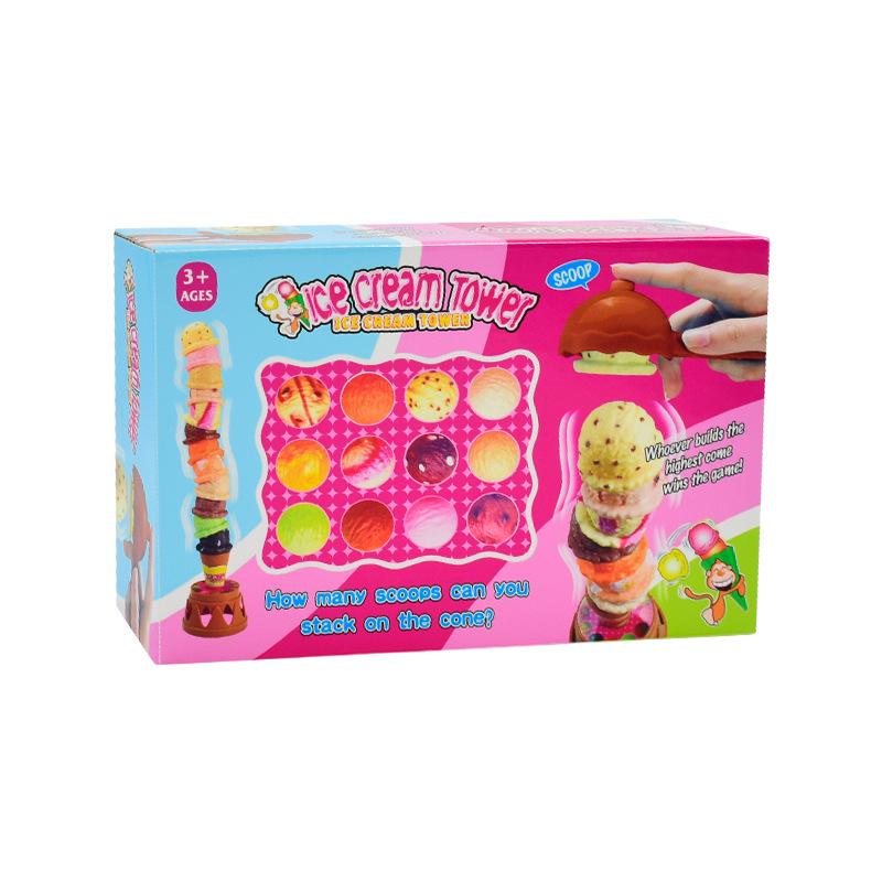 Ice Cream Jenga House Toys Hand-eye Coordination Parent-child Interactive Tabletop Games Early Education Puzzles