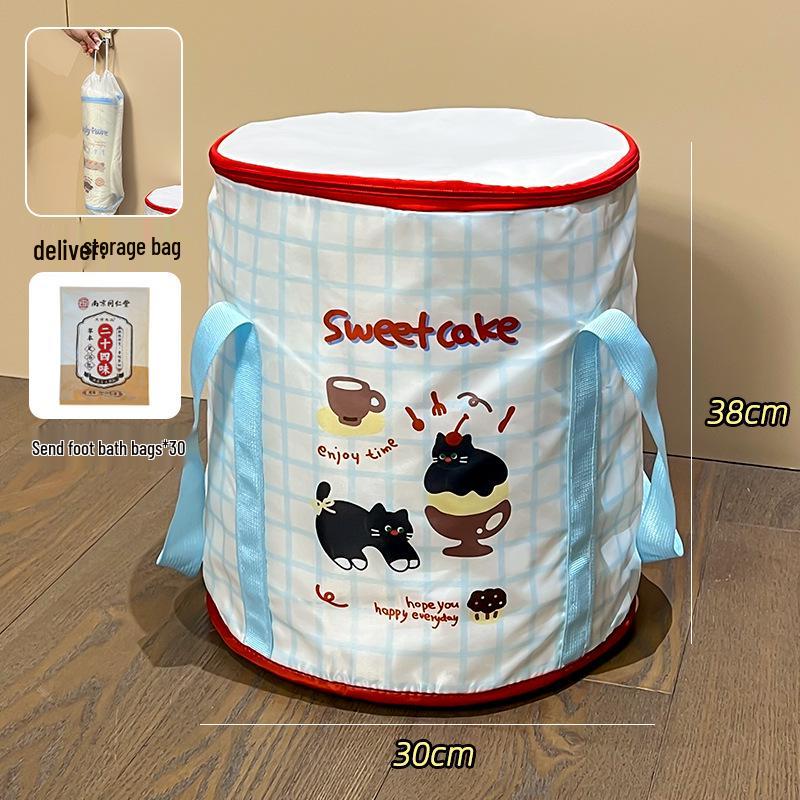 Foldable Portable Over-Calf Foot Bath Bucket for Travel and Home Use