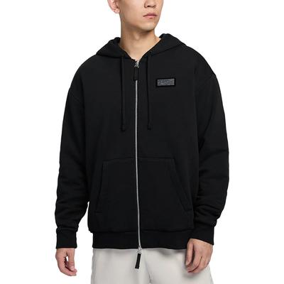 Therma-Fit Devin Booker Fleece Warm Loose Fit Hooded Long Sleeve Jacket Men Jackets Black HJ3898-010