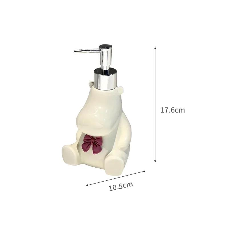 Hippopotamus Hand Sanitizer Bottle Press The Bottles Light Luxury Cartoon Shower Gel Laundry Detergent Bottle Soap Dispensers