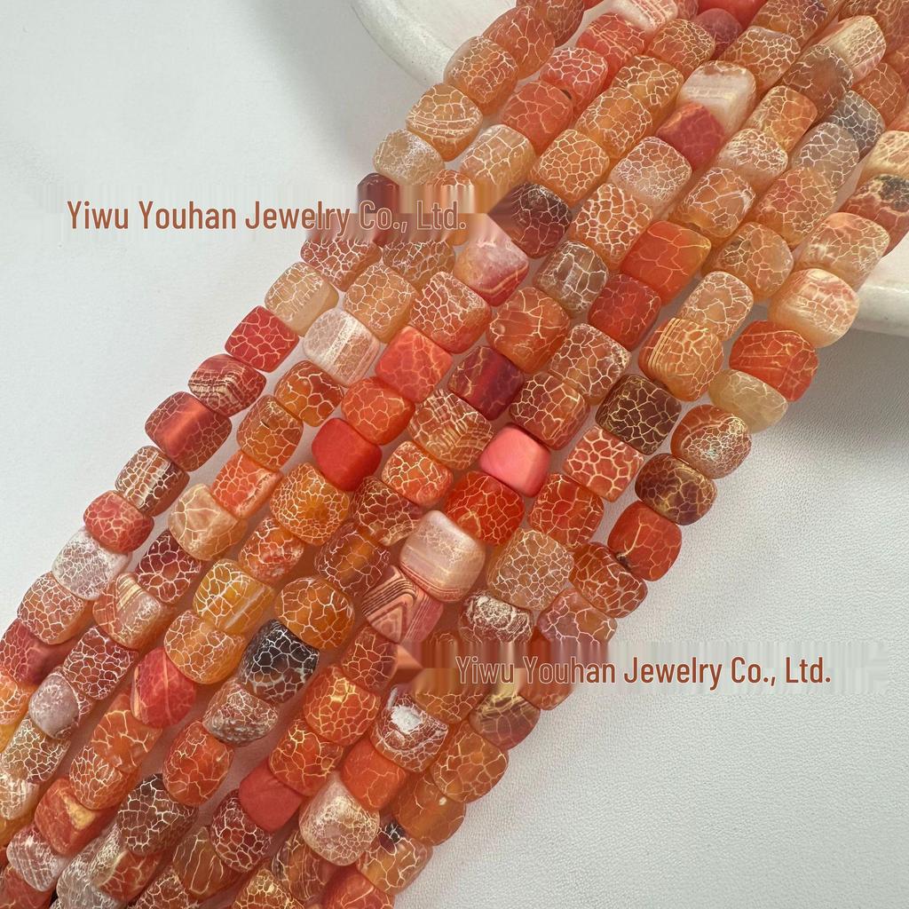 Square Weathered Sugar Cube Stone Beads - DIY Bracelet & Jewelry Accessories