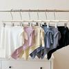Multifunctional Tie Up Yoga Skirt Portable Solid Color Ice Silk Tie Shawl Anti-Exposure Asymmetrical Design