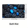 1/4Pcs Bathroom Shower Curtain Set  Blue Glow Stone Print Bathroom Curtain With 12 Hooks Non Slip Rugs Toilet Cover Mat Bathroom Partition