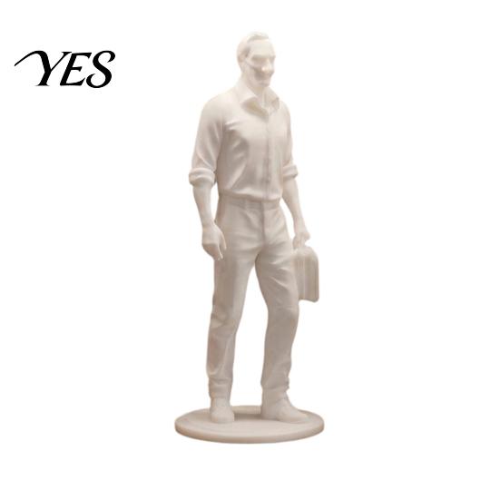 Gratfreie Glatte Linien Modell Schreibtisch Geschäftsmann Statue, 3D Gedruckte Büro Dekoration für Männer, Platzsparende Executive Figur mit Aktentasche, Motivierend