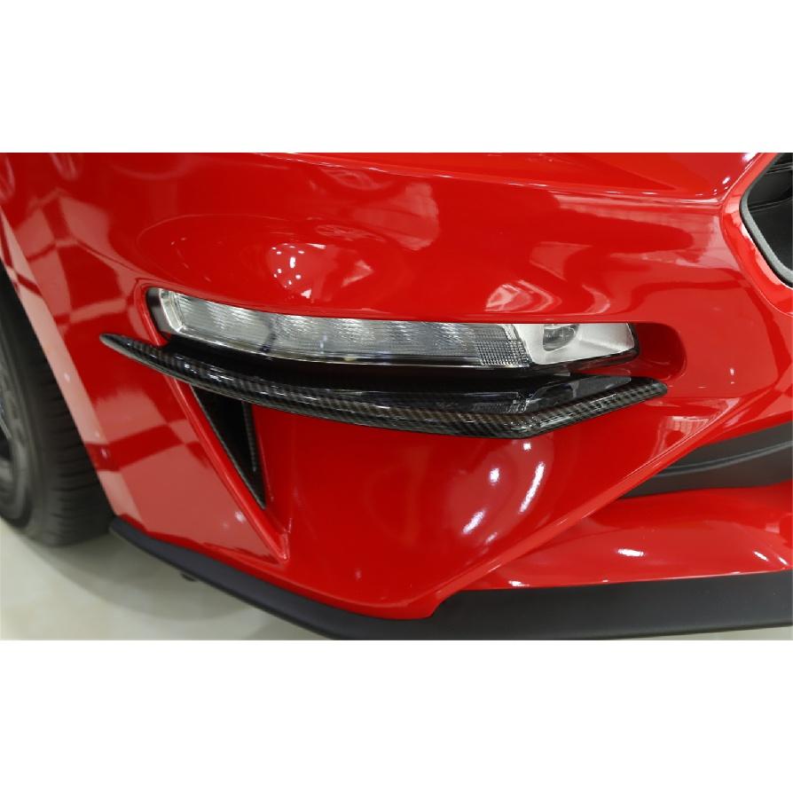 Car Front Fog Light Lamp Eyelid Decoration Cover Trim Strips for Ford Mustang 2018    2022 Exterior Accessories