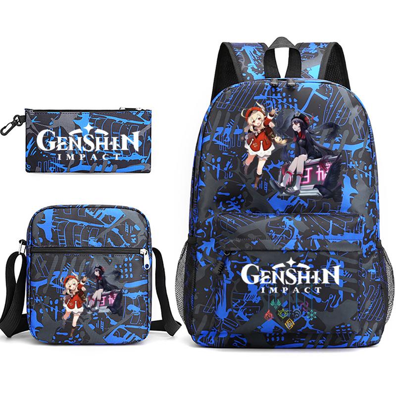 Yuanshen Backpack 3 Pieces/set Girls Boys Travel Shoulder Bag School Backpack