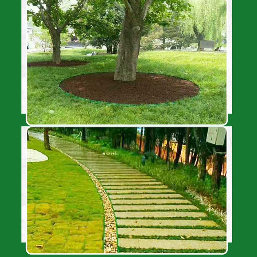 10M Garden Grass Lawn Edge Border Fence With 30 Spikes Path Flexible Lawn Edging Border Fence Outdoor Landscape Garden Decor