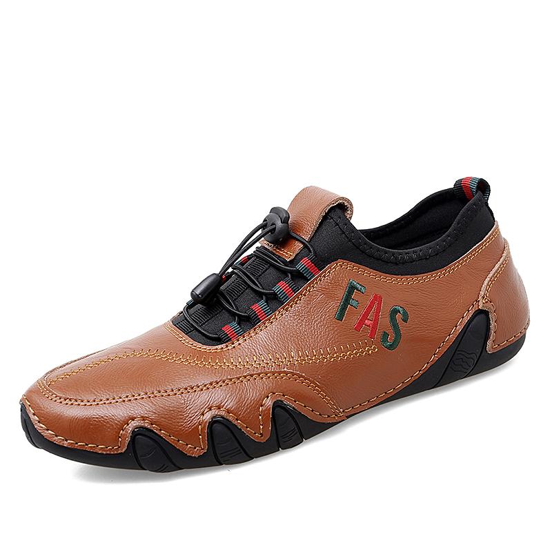 Genuine Leather Octopus Bean Shoes For Men Fashion Flats Shoes Walking Sports Loafer Breathable Outdoor Men's Driving Shoes