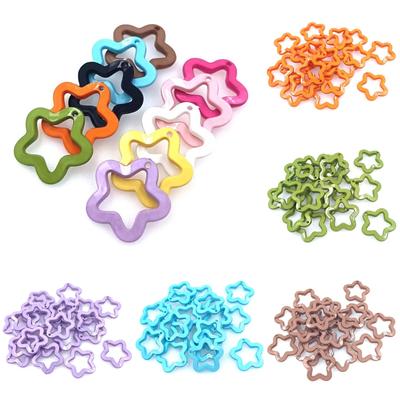 Home Party Supplies Acrylic 30mm for Necklace Earrings Making 10Pcs Fashion Candy Color DIY Jewelry Material Pendants Pentagram Pendant