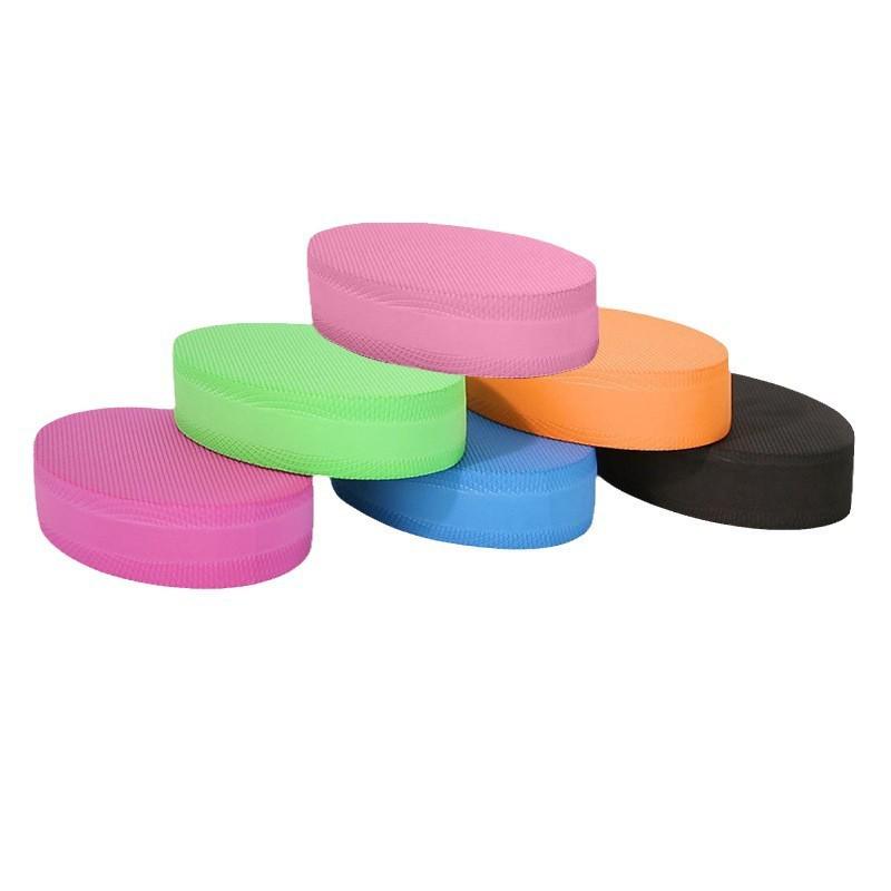 TPE Oval Massage Non-slip Yoga Mat - Odorless Soft Fitness Balance Pad синий