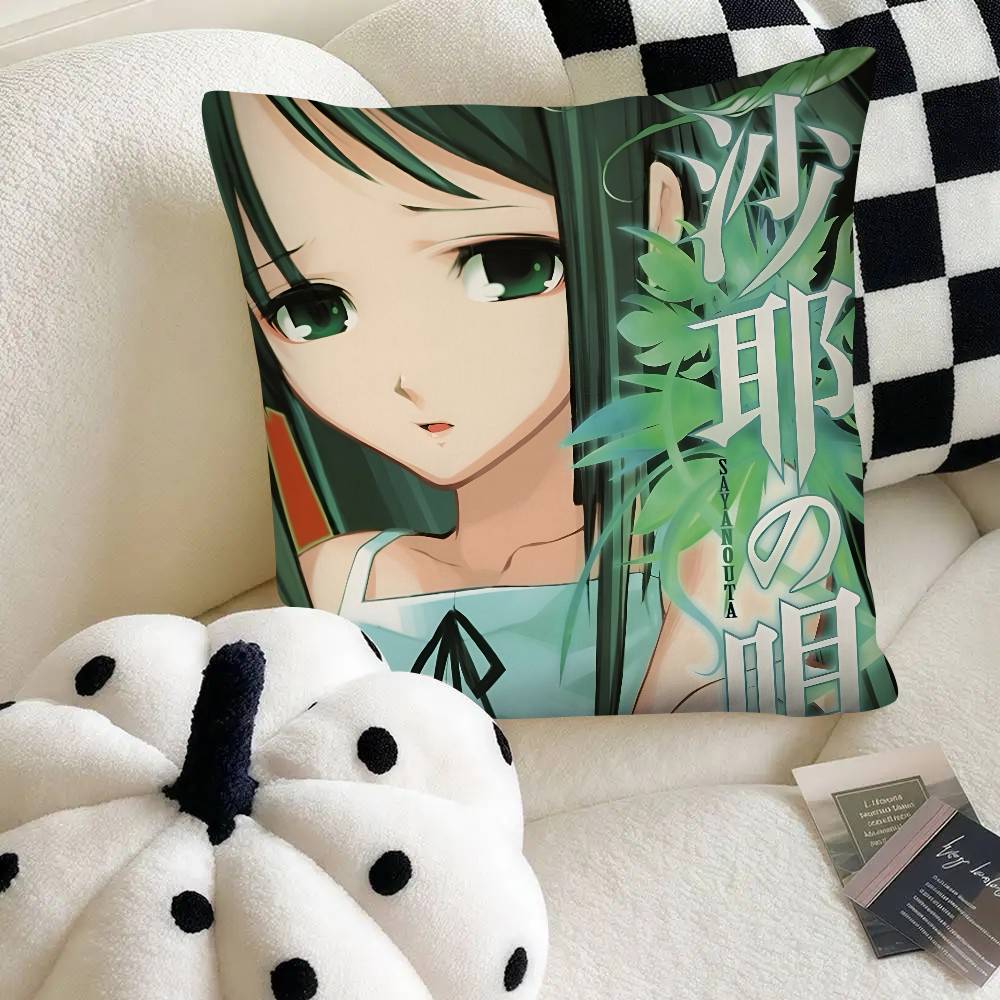 Anime Horror Animation The Song Of Saya Pillow Case Square Pillow Bedroom Sofa Leisure Comfort Cushion Car Home Decoration