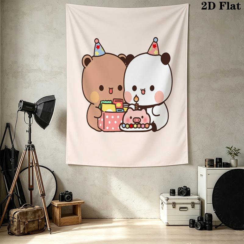 Bubu Dudu Wall Tapestry Aesthetic Wall Hanging Printed Fabric Blanket Decorative Tapestries For Bedroom Living Room Home Decor