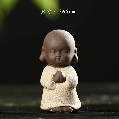 Creative and cute ceramic purple sand tea pet decorations, flower pots, tea ceremony, car mounted Zen decorations Artificial