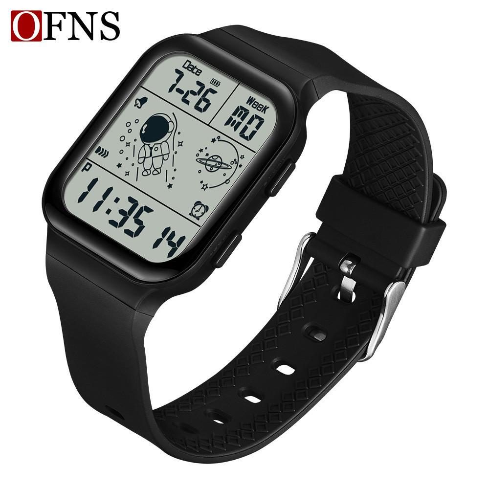Sanda Astronaut Square Large Screen Unisex Multifunctional Watch with Detachable Strap