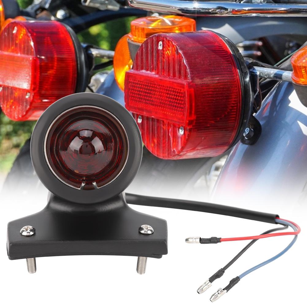 Universal Motorcycles Plating Retro Taillights Tail Brake light Lamp Black SLJ W042B