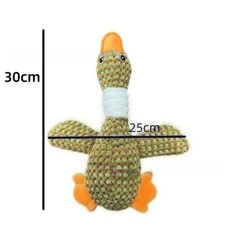 Jucării drăguțe de pluș pentru câini de rață jucărie scârțâit pentru cățeluș jucărie de mestecat de gâscă sălbatică pentru câini mici, mijlocii mari, curățarea dinților