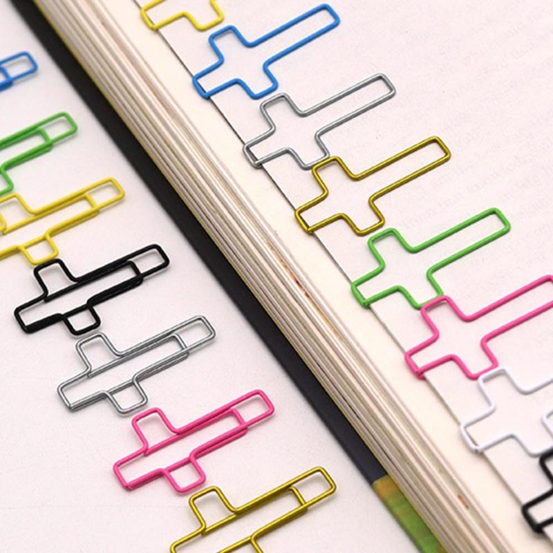 50 Pcs Journal Paper Clips Crosses Shaped Paper Clip Bookmarks Metal Paperclips Creative Planner Clips for Office