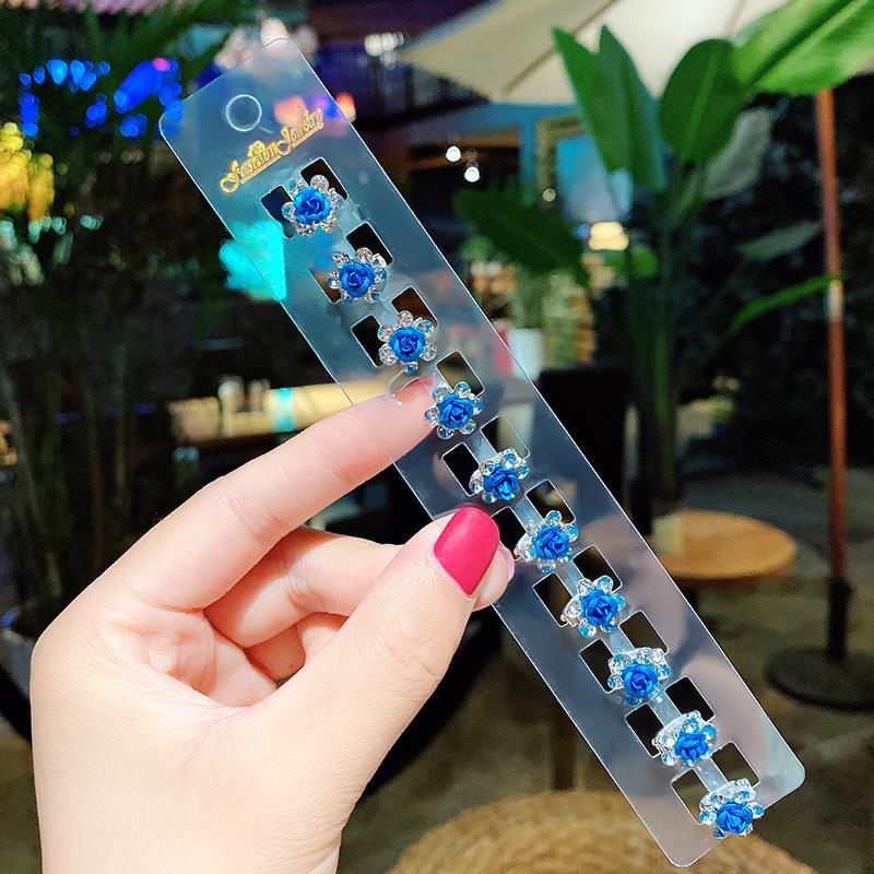 Princess Crown Baby Clip Hairstyle Children's Pearl Rhinestone Bean Buckle Hairpin Children's Girl Disc Hair Small Buckle Grab