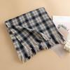 Japanese and Korean Plaid Imitation Cashmere Tassel Scarf for Women Checkerboard Fashion Commuter Warm Scarf Shawl