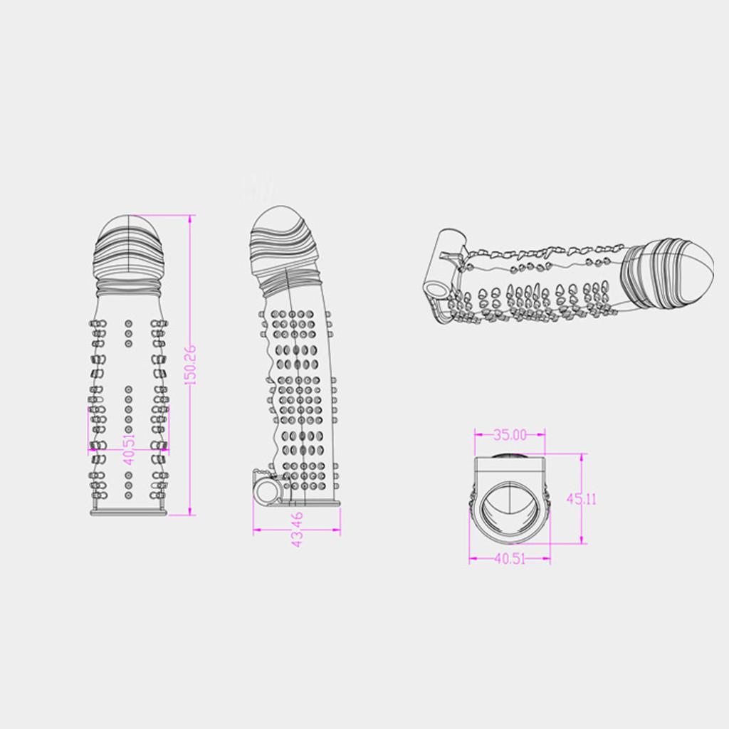 Spike Dotted Ribbed Delay Condom Bump Enhance Thorn Reuseable vibrate Condom