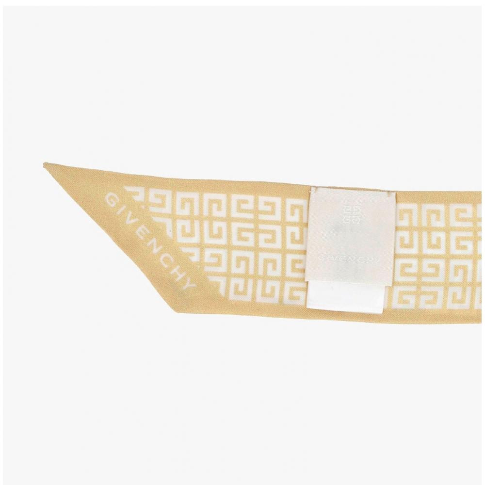 Givenchy 4g Monogram Print Skinny Twill Silk Scarf Bg00axg002