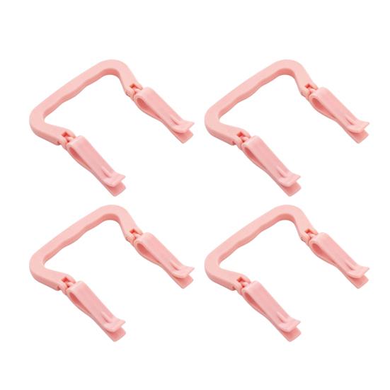 

4 шт. Затискачі для сміттєвого бака Протиковзкий подвійний затискач Легке встановлення Ручка Сміттєвий пакет Швидкоз єднувач для сміття Балон Відро Домашній помічник рожевий