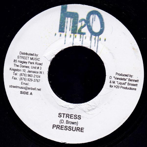 

7inch Record PRESSURE - Stress NONE H2O Productions 2007 Jamaica Reggae, Ska & Dub Used