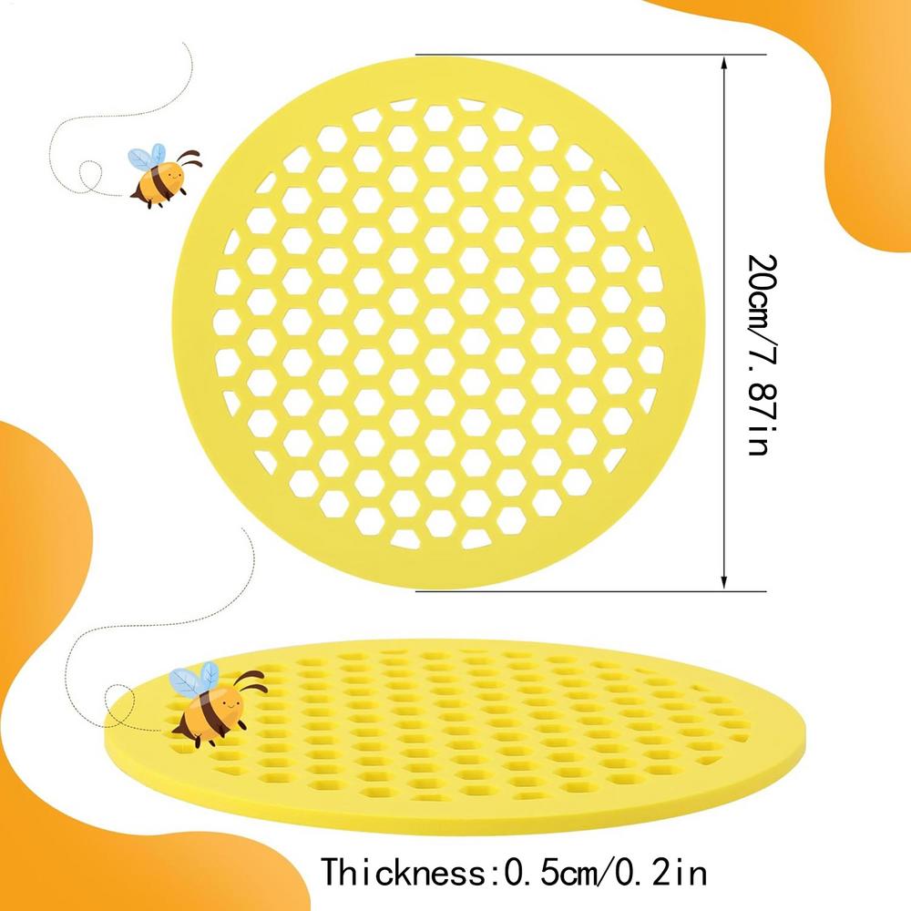 Nouvelle Station Abreuvoirs Abeilles Extérieur Île d'Alimentation Île Flottante Abeille EVA Abreuvoirs Abeilles Papillons pour Baignade Jardin Décor Extérieur